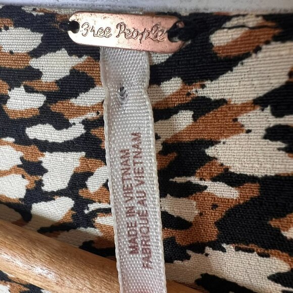 Free People Dress Womens Size S/P French Quarter Wrap Leopard Cheetah Mini Wrap - Picture 2 of 16